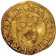 Cruzado Calvario "Cross with nails" - João III 2nd type, Lisboa mint obverse image