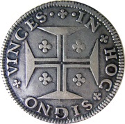 Cruzado/400 Réis - Pedro II King's crown, Lisbon mint, Portugal, 1686-1687 reverse image