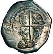 480 Réis - João IV Countermark "Crowned 480" 0ver Spain-America 8 Reales obverse image