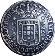 Cruzado Novo - Maria I and Pedro III High crown obverse image