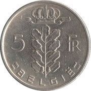 5 Francs Dutch text reverse image