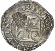 500 Réis - Afonso VI Countermark "Crowned S00" over Cruzado, João IV obverse image