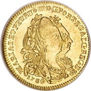½ Escudo - Maria I and Pedro III Lisboa and Bahia mints obverse image