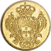 ½ Escudo - Maria I and Pedro III Lisboa and Bahia mints, Portugal, 1777-1786 reverse image
