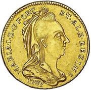 ½ Escudo - Maria I Widow's Veil - Lisboa mint obverse image