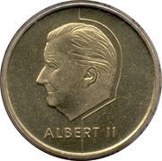 5 Francs - Albert II French text obverse image
