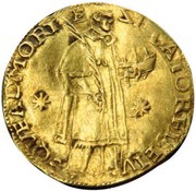 São Vicente "P-R" or "R-P" - Sebastião I Porto mint, Portugal, 1557-1578 reverse image