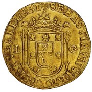 São Vicente "L-G" and arrows" - Sebastião I Lisboa mint obverse image