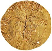 1000 Réis - João IV Countermark "1U" over 500 Reais - Sebastião I, Portugal, 1645 reverse image