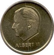 5 Francs - Albert II Dutch text obverse image