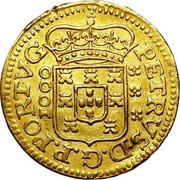 1000 Réis "Quartinho" - Pedro Prince Regent Lisboa mint obverse image