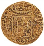 Quartinho - Pedro II King's crown, Lisboa mint obverse image
