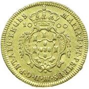 Quartinho - Maria I and Pedro III Lisboa mint obverse image