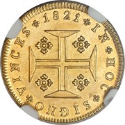 Quartinho - João VI Lisboa mint, Portugal, 1818-1821 reverse image