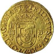4 Cruzados "L/IIII-B" - Filipe II obverse image