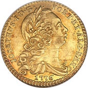 Escudo - José I Lisboa, Bahia and Rio mints obverse image
