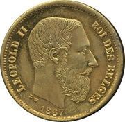 10 Francs - Léopold II Pattern obverse image