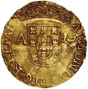 2000 Reais - António I Countermark "Açor", over 1000 Reais, Angra, Portugal, 1583 reverse image