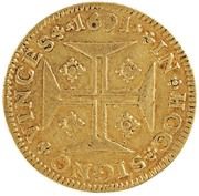 ½ Moeda - Pedro II Lisboa and Rio mint, Portugal, 1683-1706 reverse image
