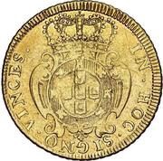 ½ Peça - João V Lisboa mint, Portugal, 1722 reverse image