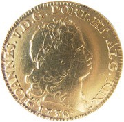 ½ Peça – João V Lisboa, Bahia, Rio and Minas mints obverse image