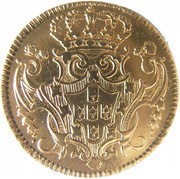 ½ Peça – João V Lisboa, Bahia, Rio and Minas mints, Portugal, 1723-1750 reverse image