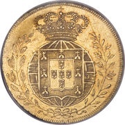 ½ Peça - João VI Lisboa mint, Portugal, 1818-1823 reverse image