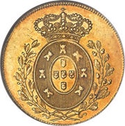 ½ Peça - Pedro IV Lisboa mint, Portugal, 1827 reverse image