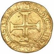 Português "o-o"- João III 1st type, Lisboa mint, Portugal, 1521-1525 reverse image