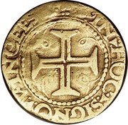 Português "L-R"- João III 2nd type, Lisboa mint, Portugal, 1525-1557 reverse image