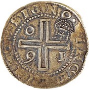 4000 Réis - Afonso VI Countermark "Crowned 4" over 4 Cruzados obverse image