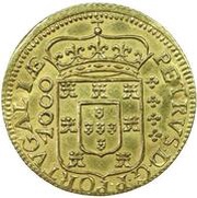 4000 Réis "Moeda" - Pedro Prince Regent Lisboa mint obverse image