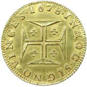 4000 Réis "Moeda" - Pedro Prince Regent Lisboa mint, Portugal, 1677-1682 reverse image