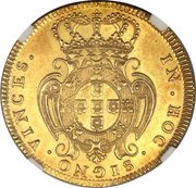 Peça - João V L - Lisboa mint, Portugal, 1722 reverse image