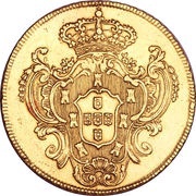 Peça - Maria I and Pedro III Lisboa, Bahia and Rio mints, Portugal, 1777-1786 reverse image