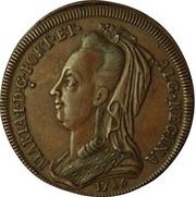 Peça - Maria I Widow veil, Pattern obverse image