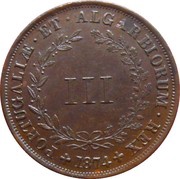 3 Reis - Luiz I, Portugal, 1868-1875 reverse image