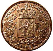 10 Réis - Luíz I Pattern, Portugal, 1862-1863 reverse image