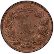 10 Réis - Luíz I, Portugal, 1882-1886 reverse image