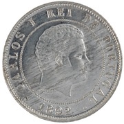 20 Réis - Carlos I Pattern obverse image