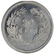 20 Réis - Carlos I Pattern, Portugal, 1891-1899 reverse image