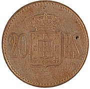 20 Reis - Carlos I Pattern reverse image