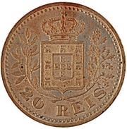 20 Reis - Carlos I Pattern reverse image