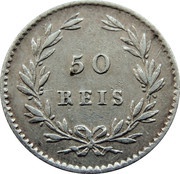 50 Reis - Pedro V, Portugal, 1855-1861 reverse image