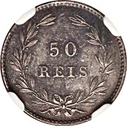50 Réis - Luiz I, Portugal, 1862-1889 reverse image