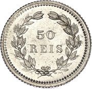 50 Reis / ½ Tostão - Carlos I, Portugal, 1893 reverse image