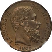 20 Francs - Léopold II Piedfort obverse image