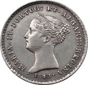 100 Réis - Maria II obverse image