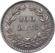 100 Réis - Maria II, Portugal, 1836-1843 reverse image