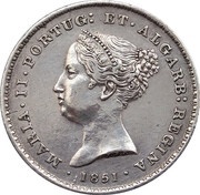 100 Réis - Maria II obverse image
